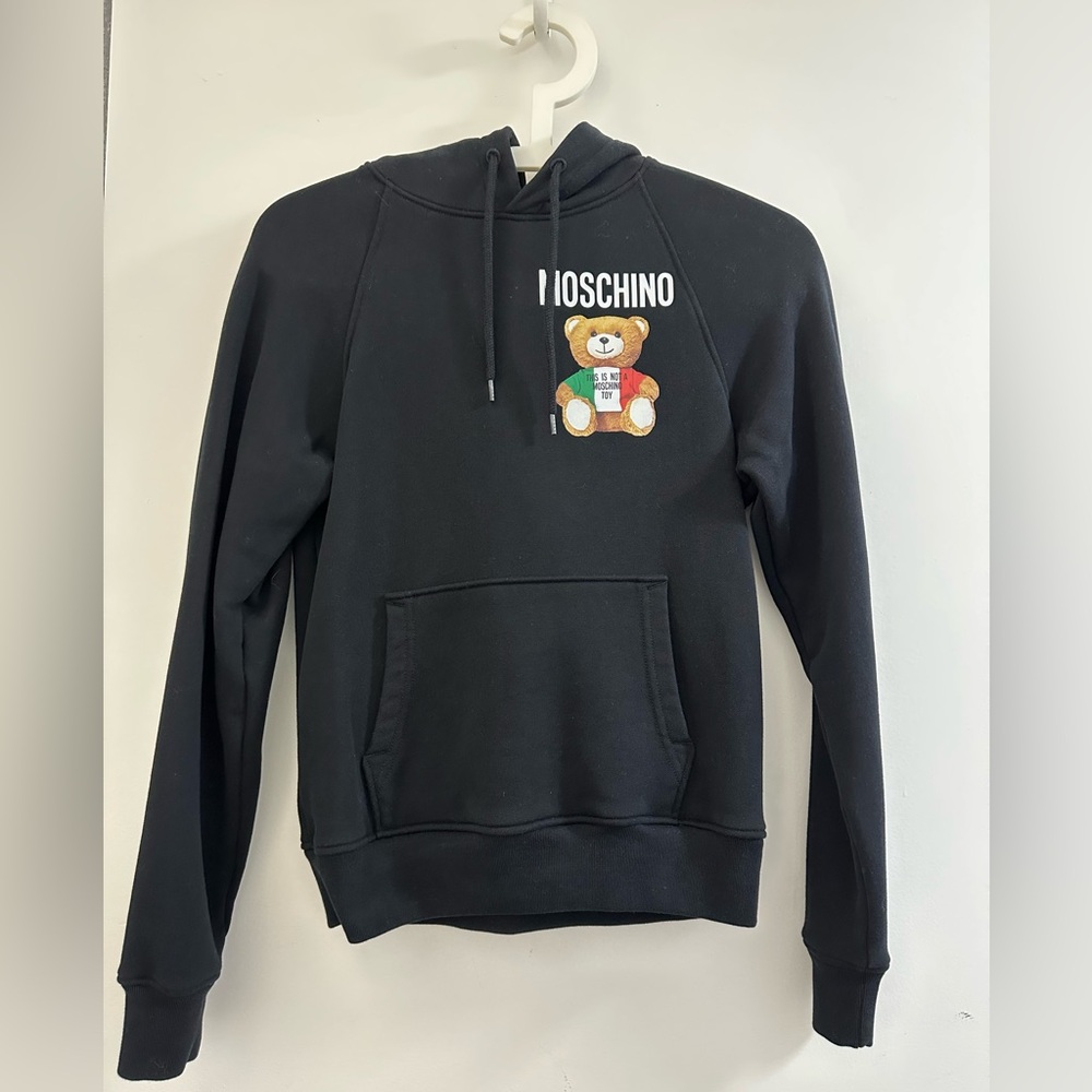 Moschino Black Sweater with Teddy Bear Design